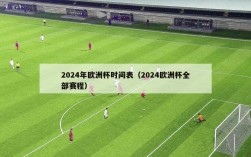 2024年欧洲杯时间表（2024欧洲杯全部赛程）