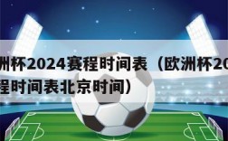 欧洲杯2024赛程时间表（欧洲杯2024赛程时间表北京时间）